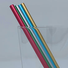 Load image into Gallery viewer, Go Green with our Reusable Japanese Aluminium Straws